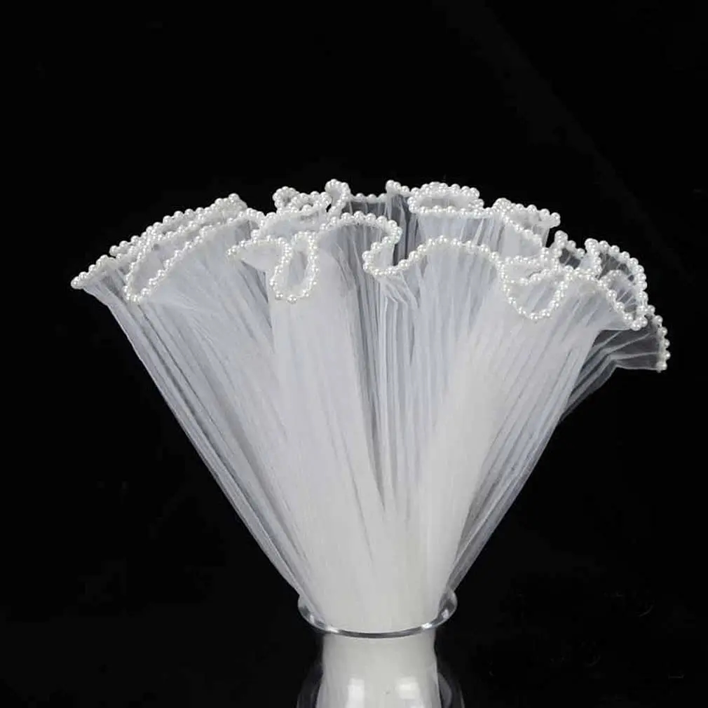 Elegant white wrapping paper for bouquets with a pearlescent effect