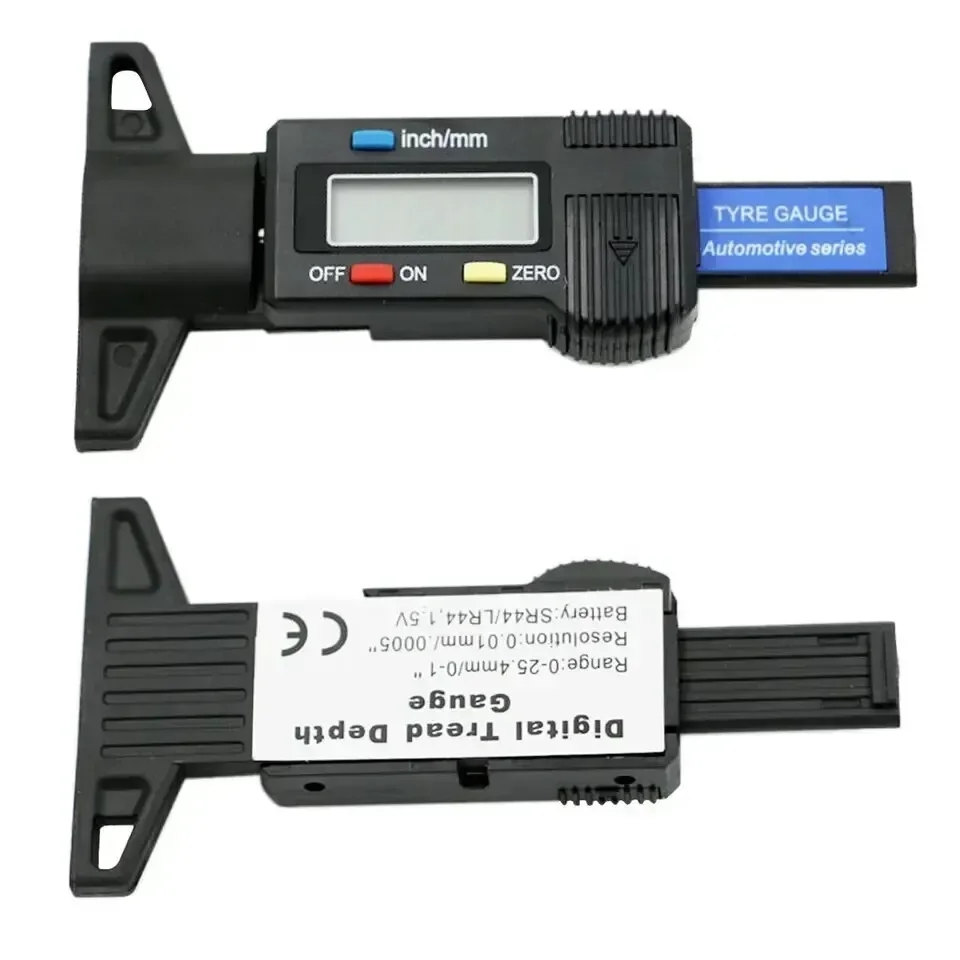 Measuring tire tread depth using a digital device