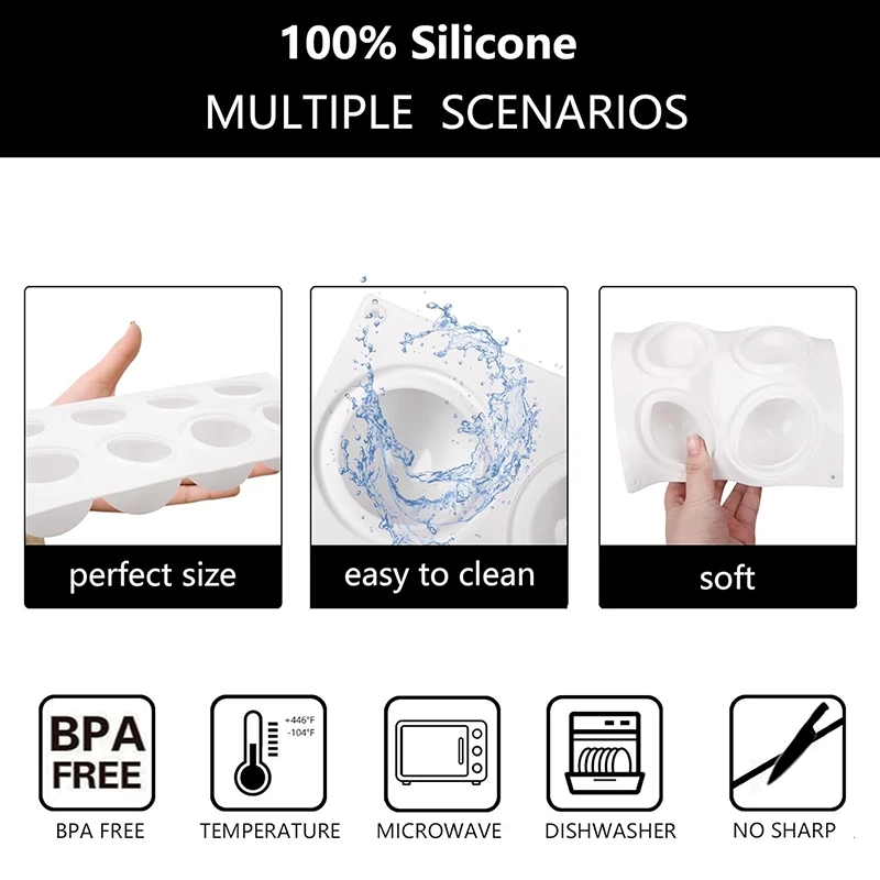 Forma feita de silicone alimentar, sem cheiro e segura para a saúde