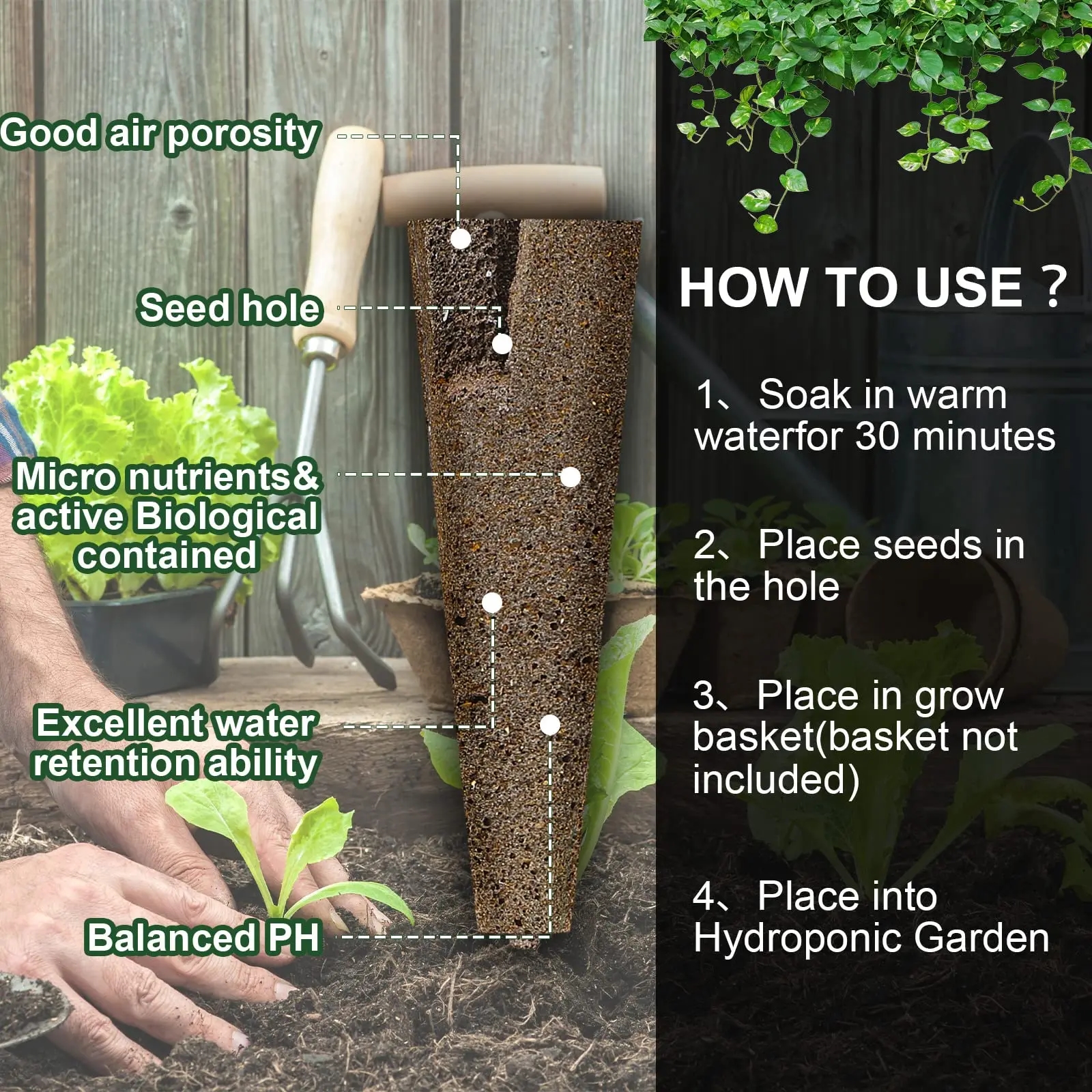 Lids that protect plants from external factors