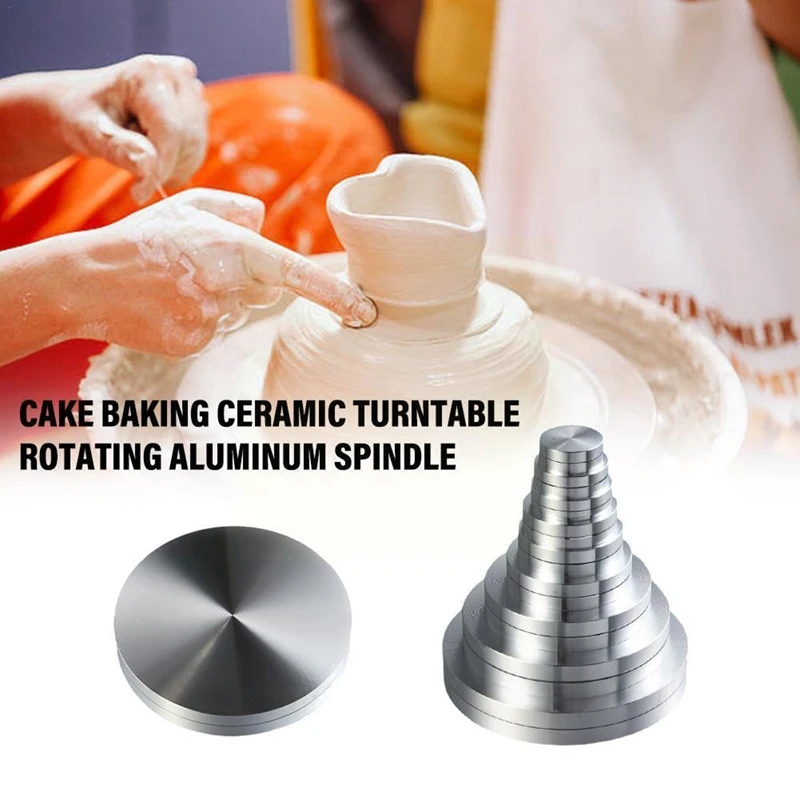 Durable metal rotating disk for working with clay