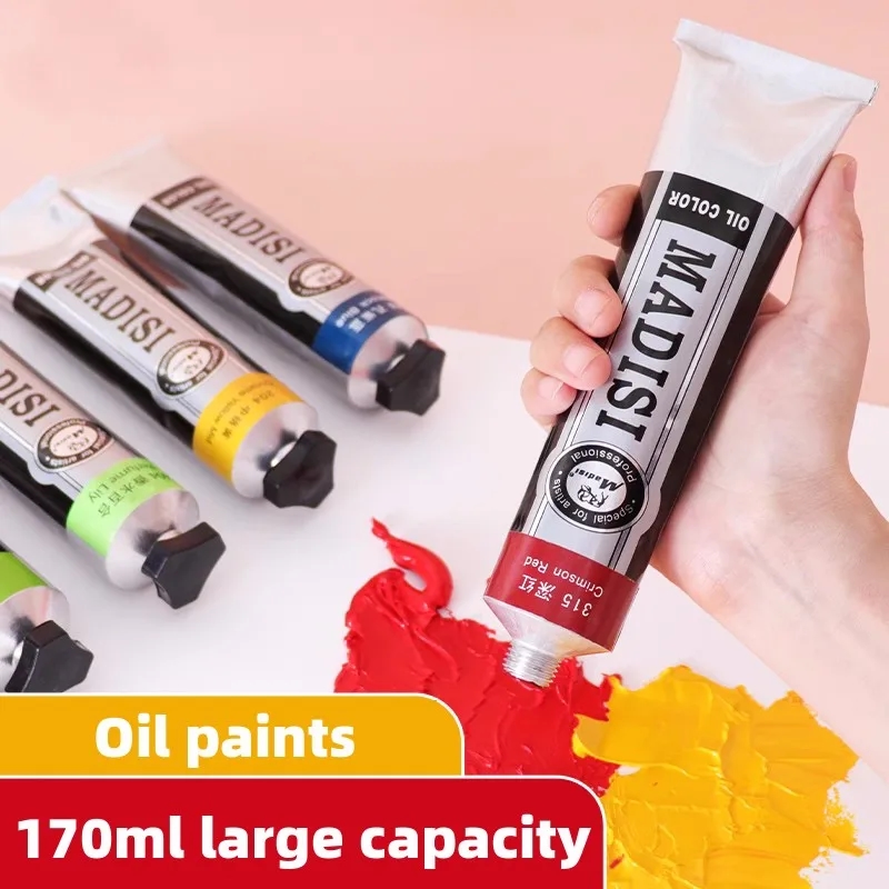 Organized storage of tubes with oil paints