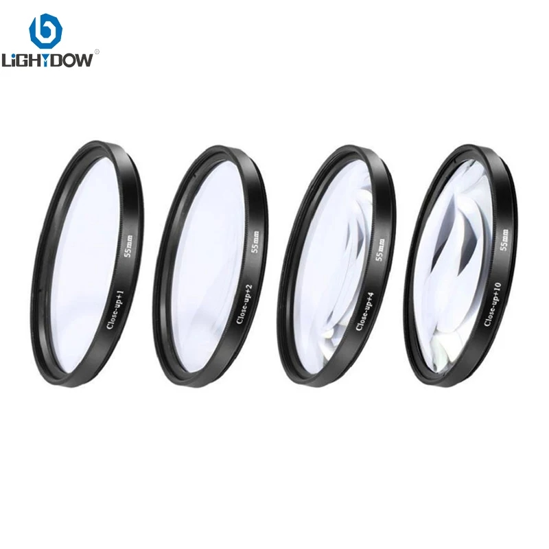 Lightdow macro lenses with +1, +2, +4 and +10 magnification