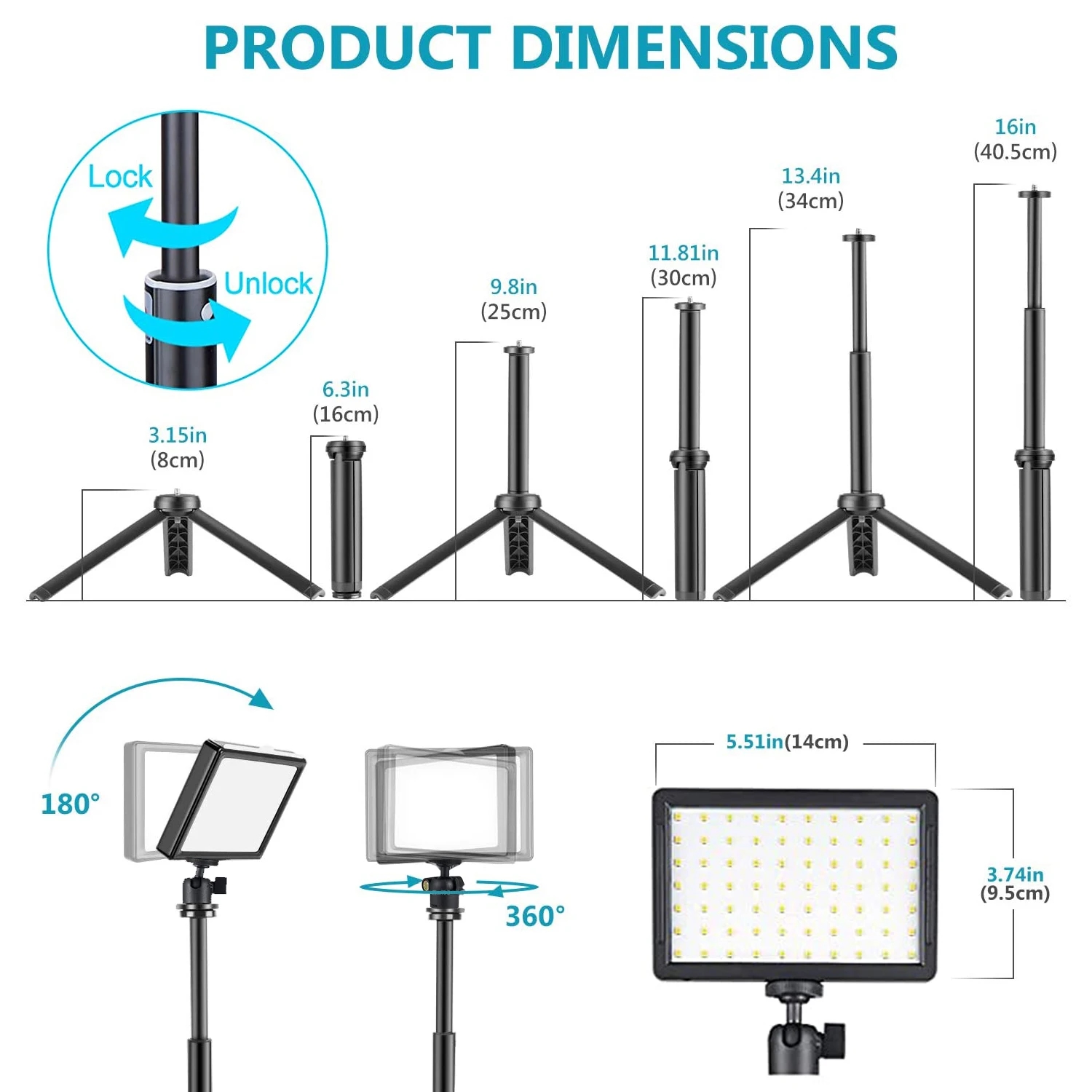 Convenient size allows you to take the panel on location shoots