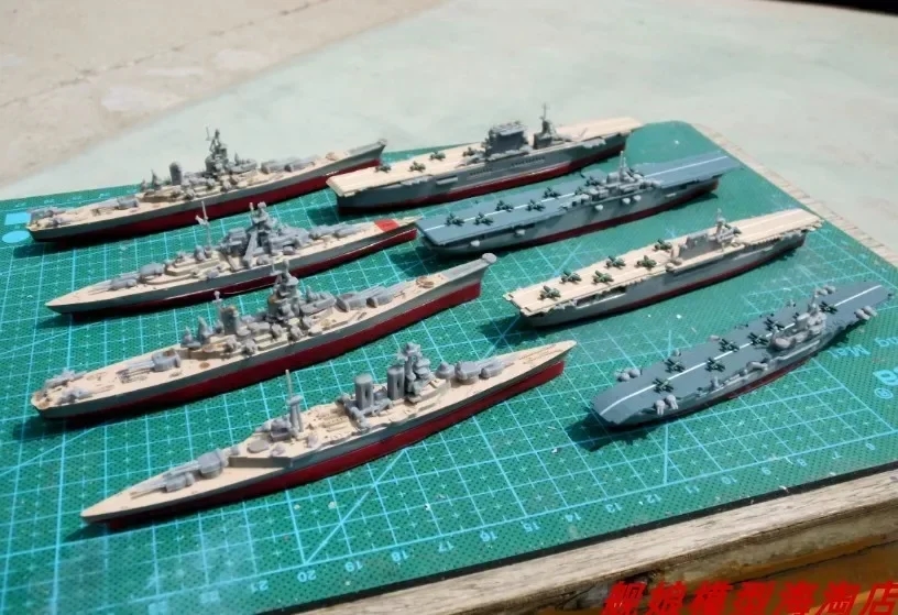 Small details of the set, including miniature crew figures