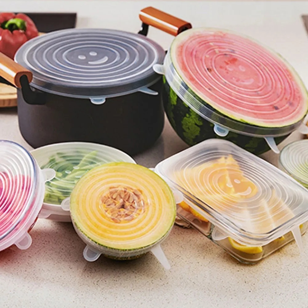 Silicone lids that are safe for food and the environment.