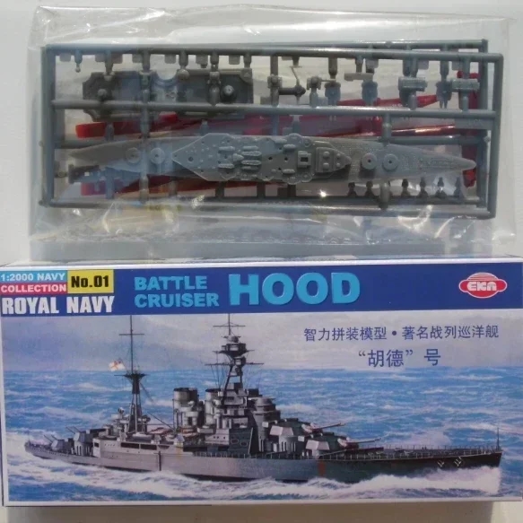 Comparison of the size of the finished model with a real military ship