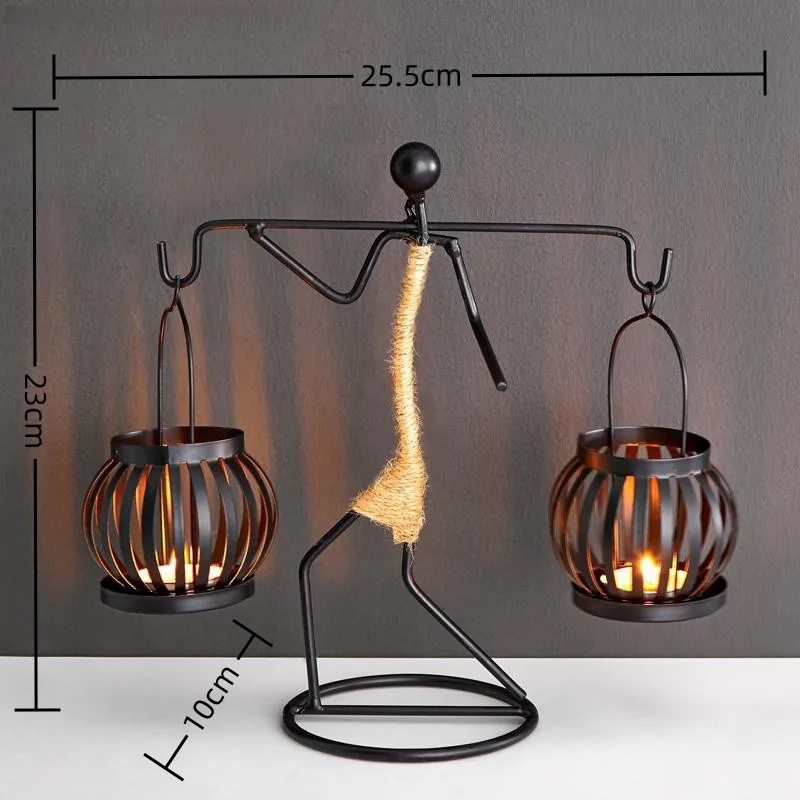 Candelabro de bronze em estilo retrô para decoração