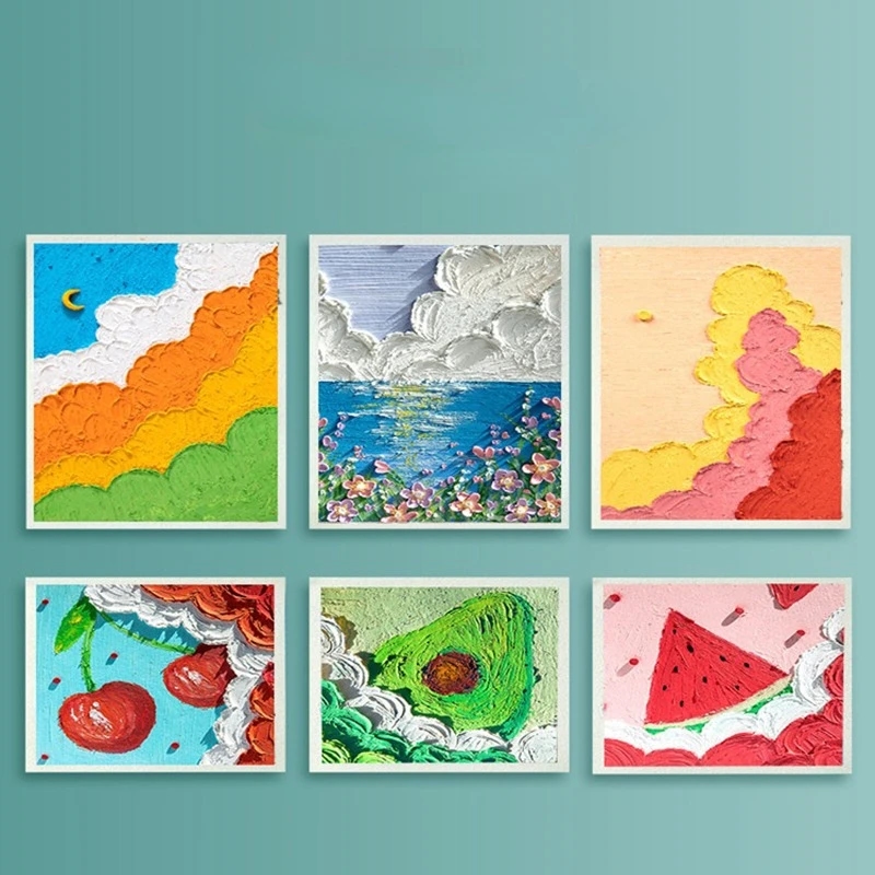 An artist working on a painting using oil pastels on quality paper