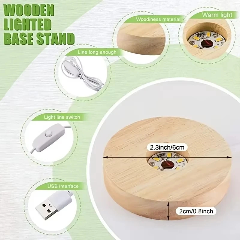 Holzlampe, die perfekt für Schlafzimmer oder Arbeitsplatz geeignet ist
