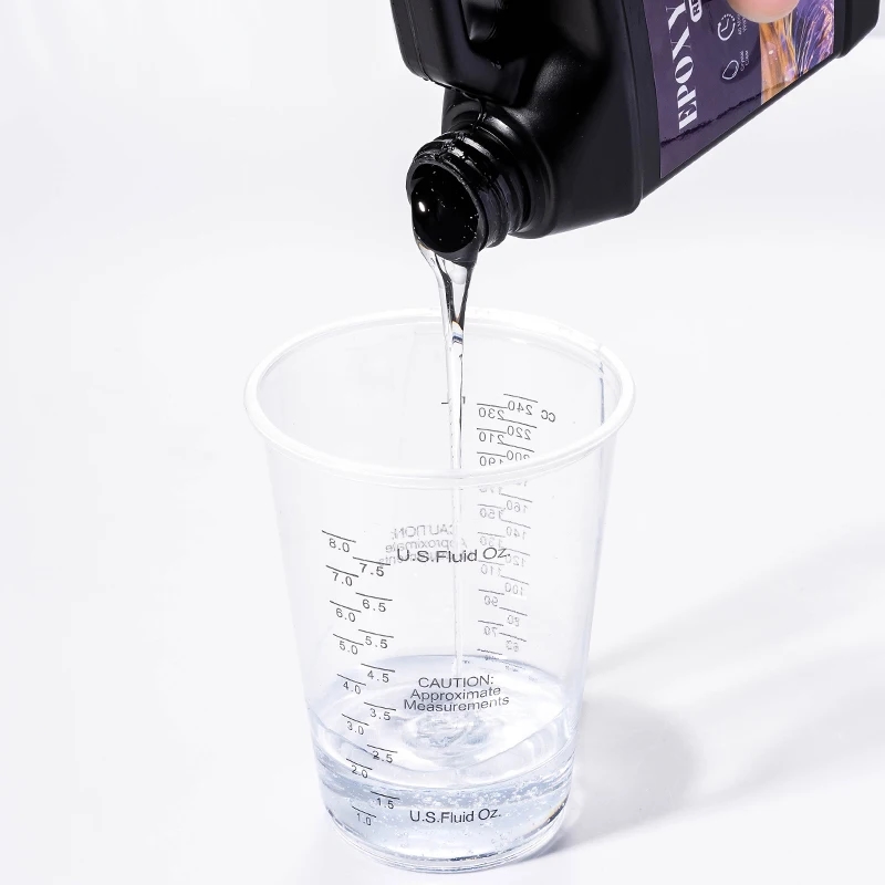 Epoxy resin demonstrating its clarity