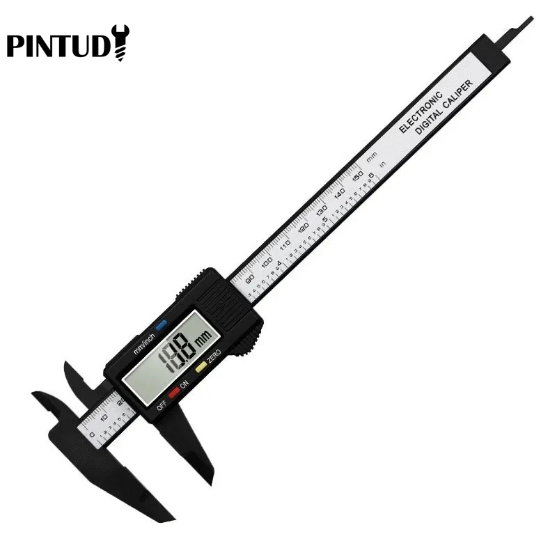 Top view of the digital caliper