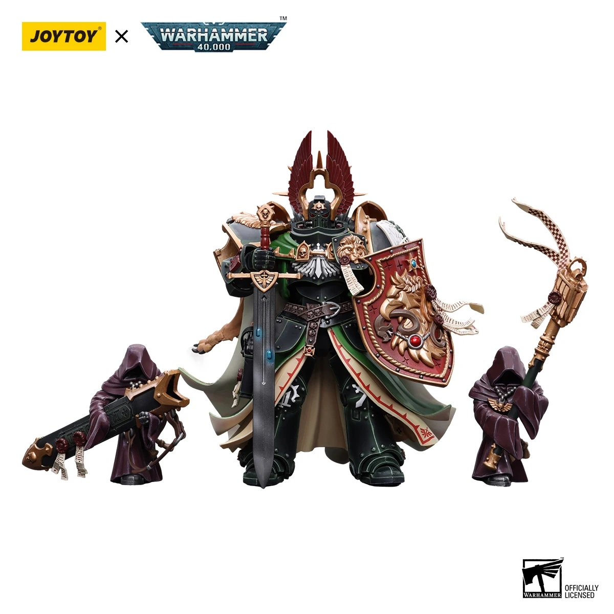Primarch Lion El'Jonson figure from Warhammer 40K in a hood