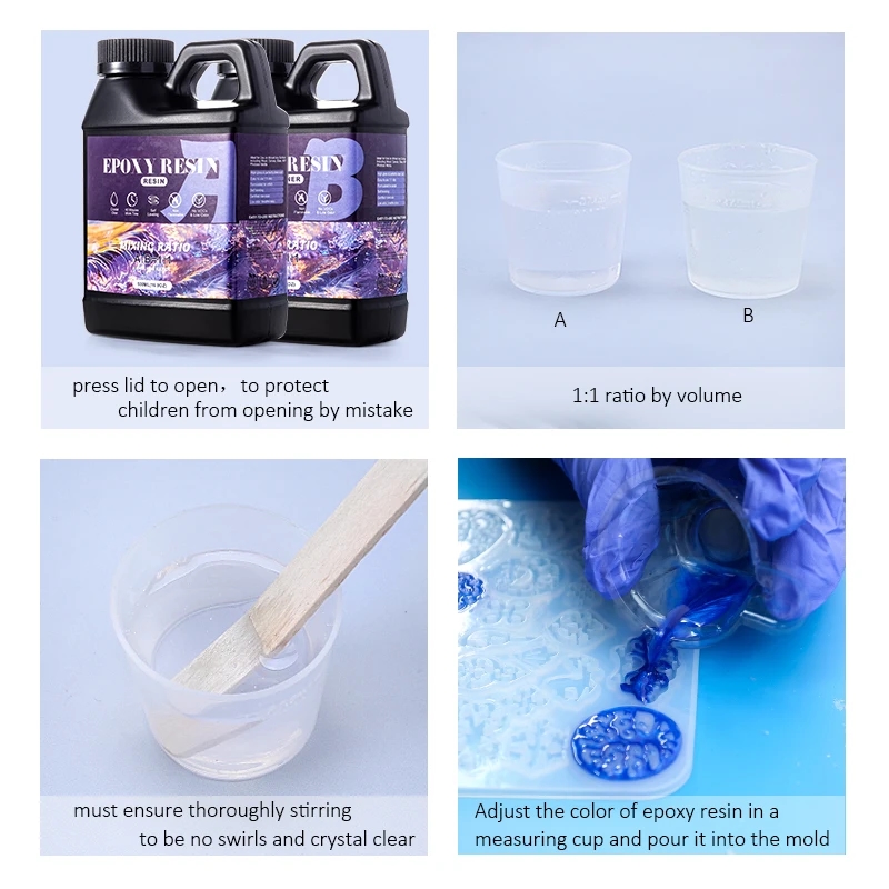 Epoxy resin in 250 ml packaging for small projects