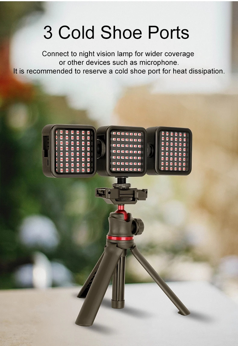 Convenient mounting of the infrared lamp on the camera for night shooting