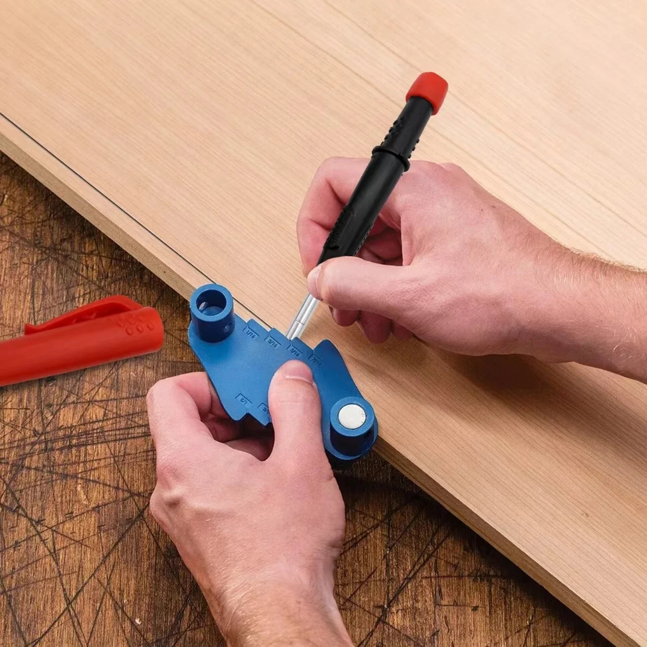 Using the mechanical pencil for layout and drawings on a construction site