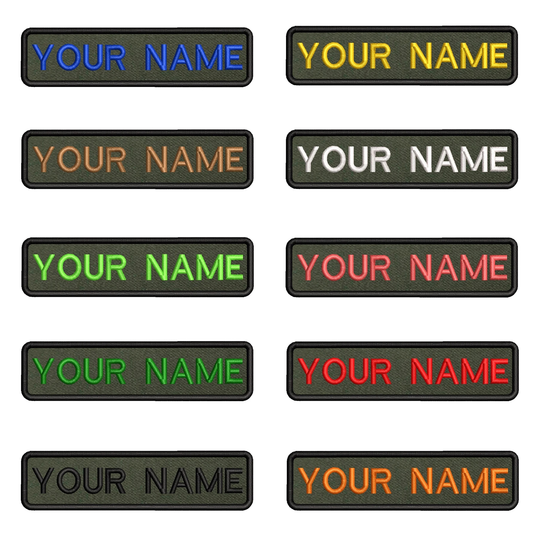 Overall view of a brown personalized velcro patch
