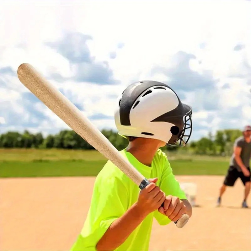 Shot of a wooden baseball bat in use