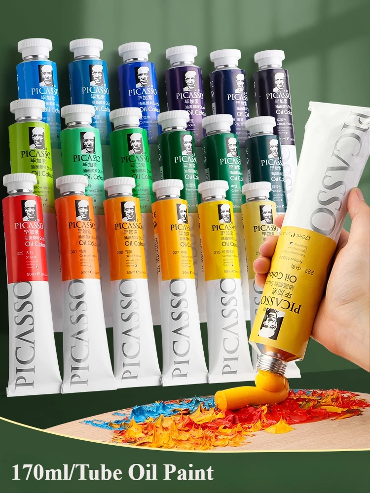 Tubos de colores de pinturas al óleo para pintura