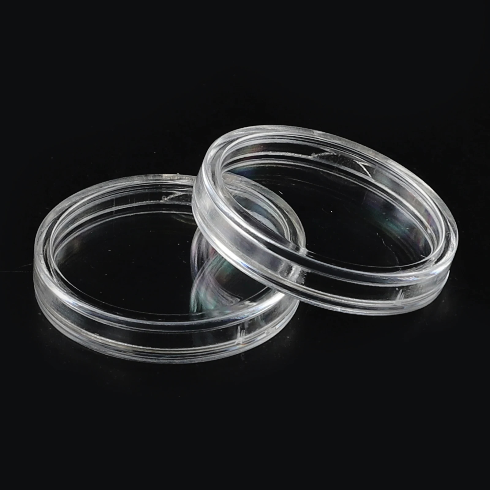 Transparenter runder Behälter zum Schutz von 26 mm Münzen