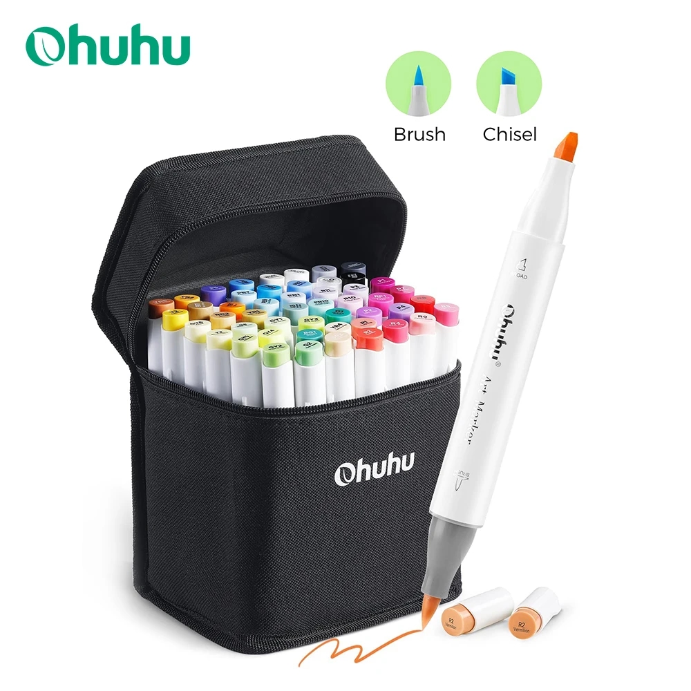 24색 Ohuhu Honolulu 마커 세트의 밝은 색상 이미지