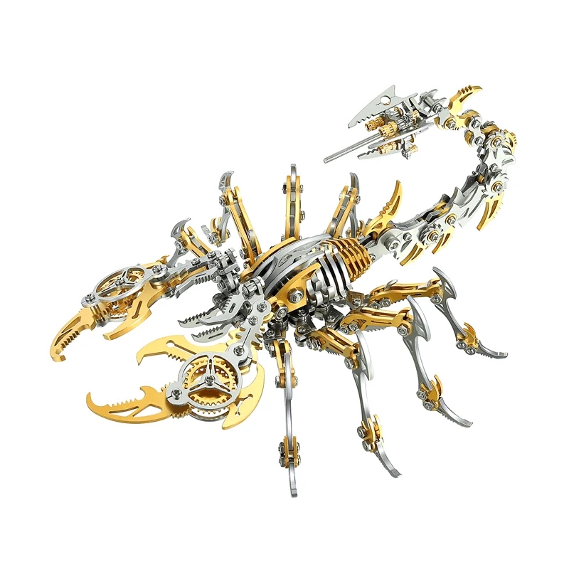 Model of a metal scorpion with movable parts for assembly