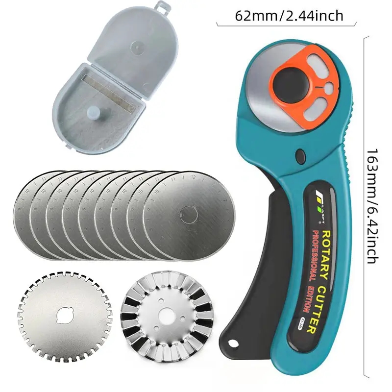 Cutter FT145 with spare blades, ideal for cutting fabrics and leather
