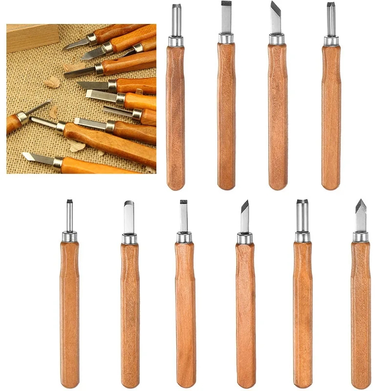 Professional carbon steel wood chisels in original packaging