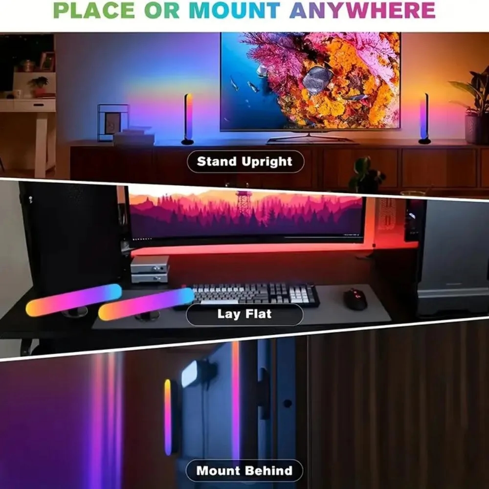 LED backlight creating atmospheric lighting in the room