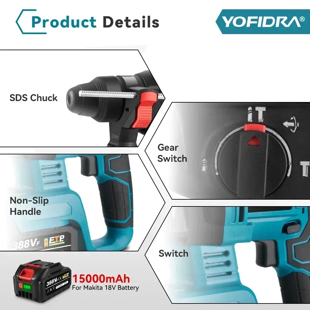 Electric drill YOFIDRA, perfect for home projects