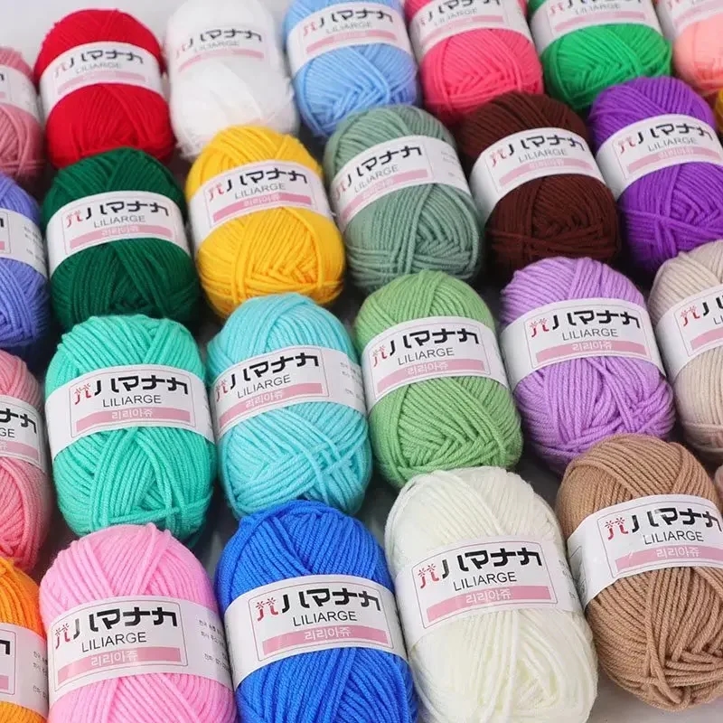 Close-up of the soft and delicate texture of cotton yarn for knitting