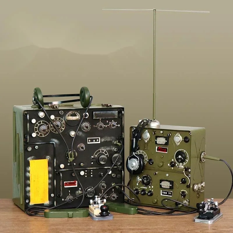 Retro-Telegraphenmaschine aus Eisenlack, ideal für Dekoration