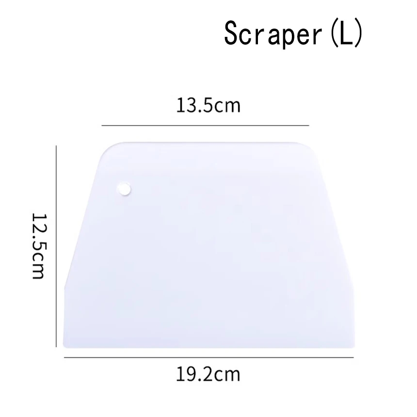 Spatula with trapezoidal shape, easily cuts dough and cream