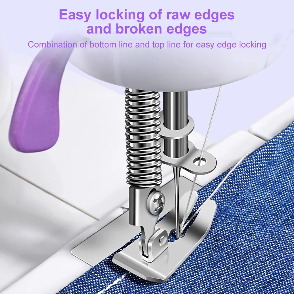 Model demonstrating how easy it is to operate the machine for making clothes and accessories at home