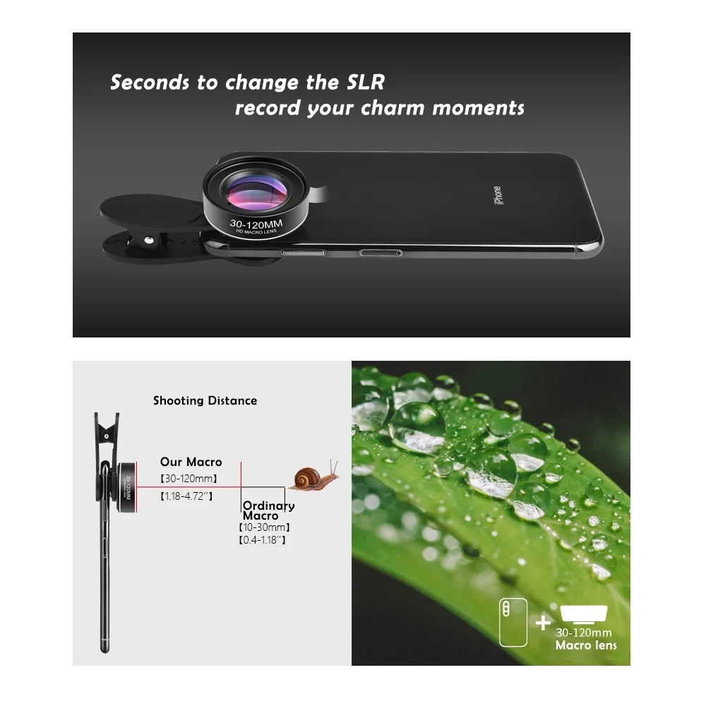 Macro lens with the ability to use the star filter to create unique photos