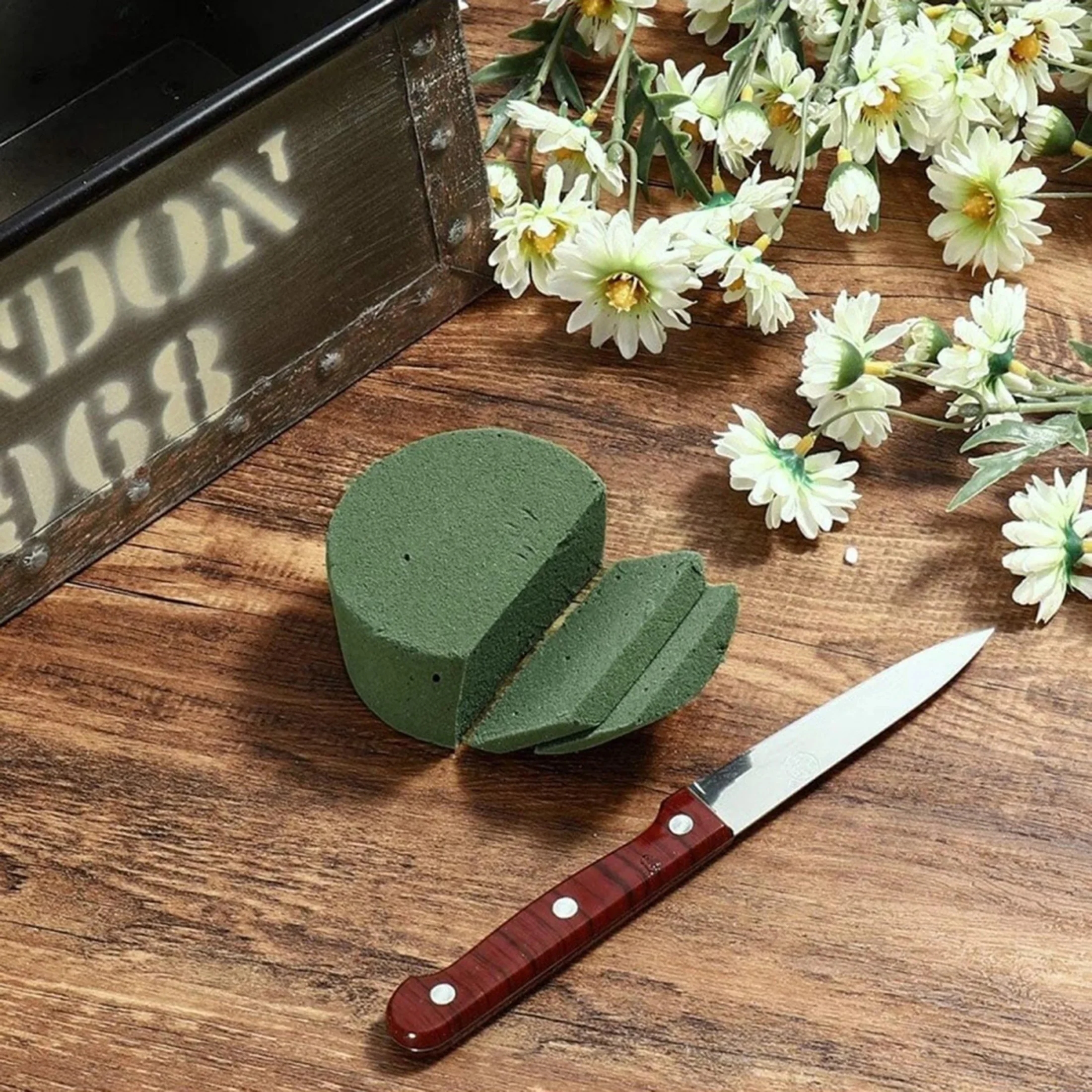 Variety of flowers using floral foam