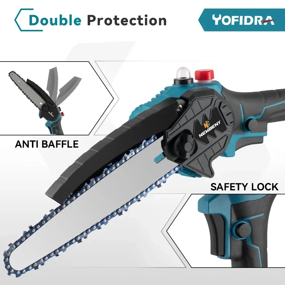 Electric saw with ergonomic handles and trigger
