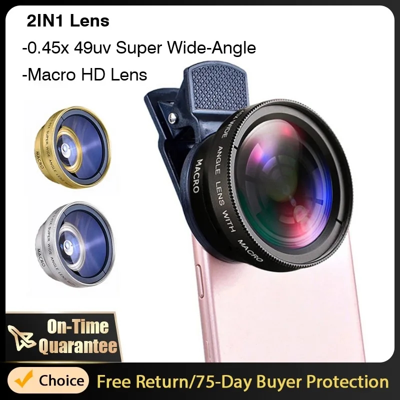 Photo of the universal clip-on lens in super wide-angle mode