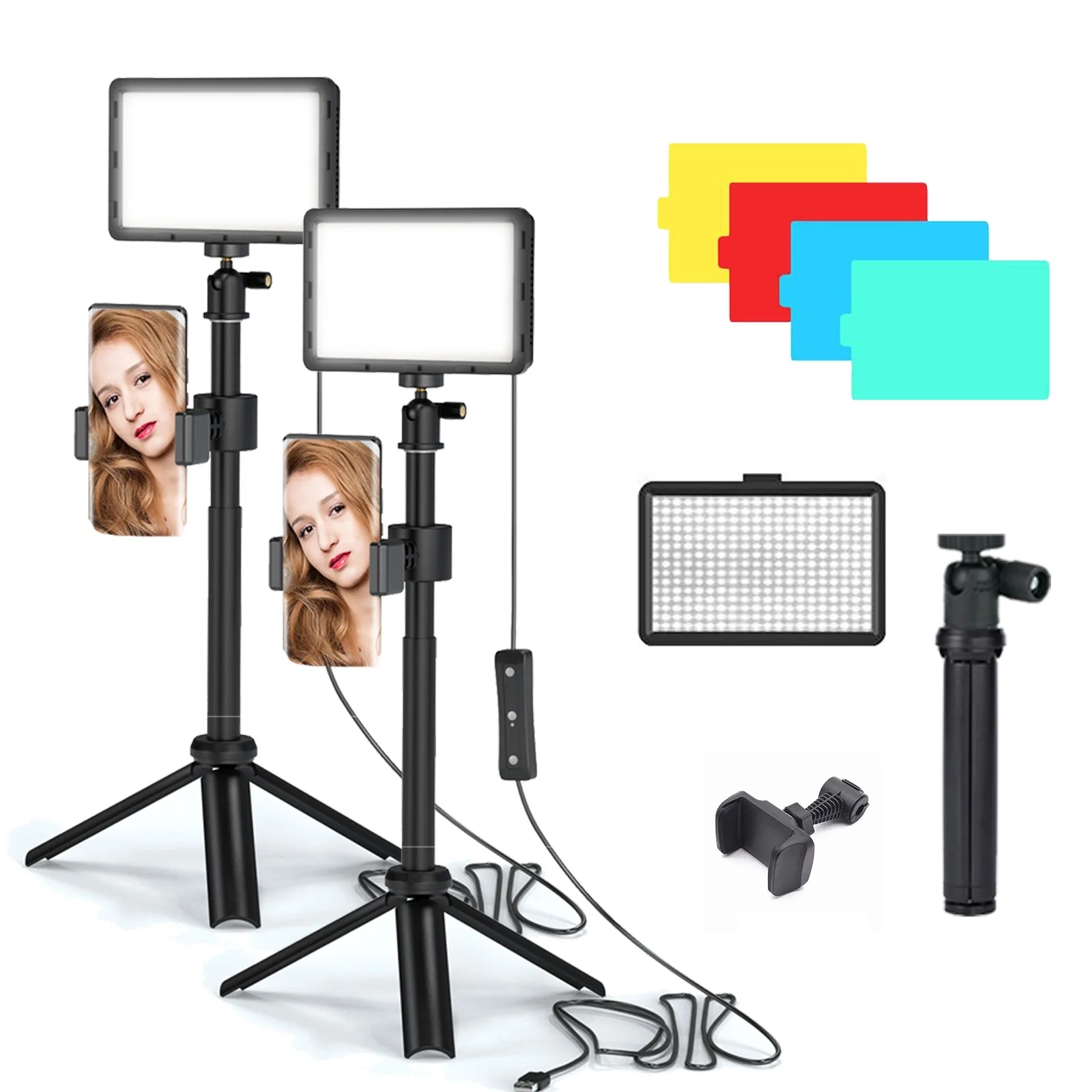 Panel with bright lighting and RGB filters, perfect for video
