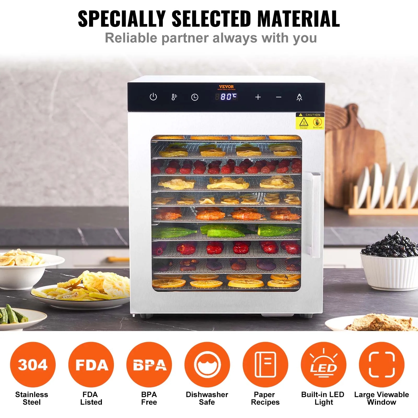 Maximum capabilities for drying different products simultaneously