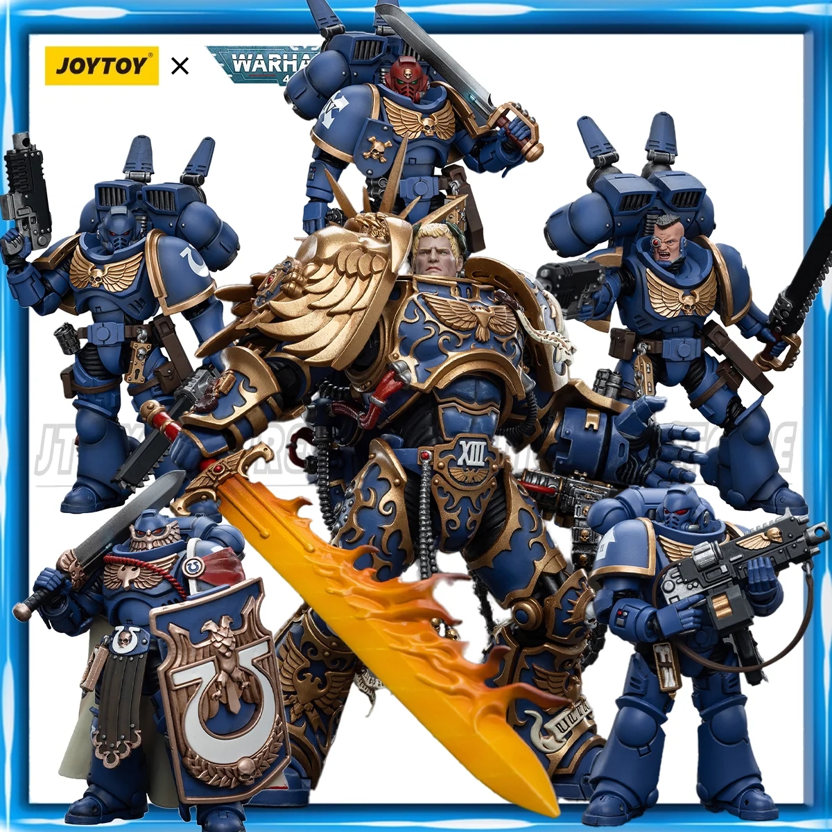 Figura do Guarda Victrix com detalhada armadura, armas e expressão facial