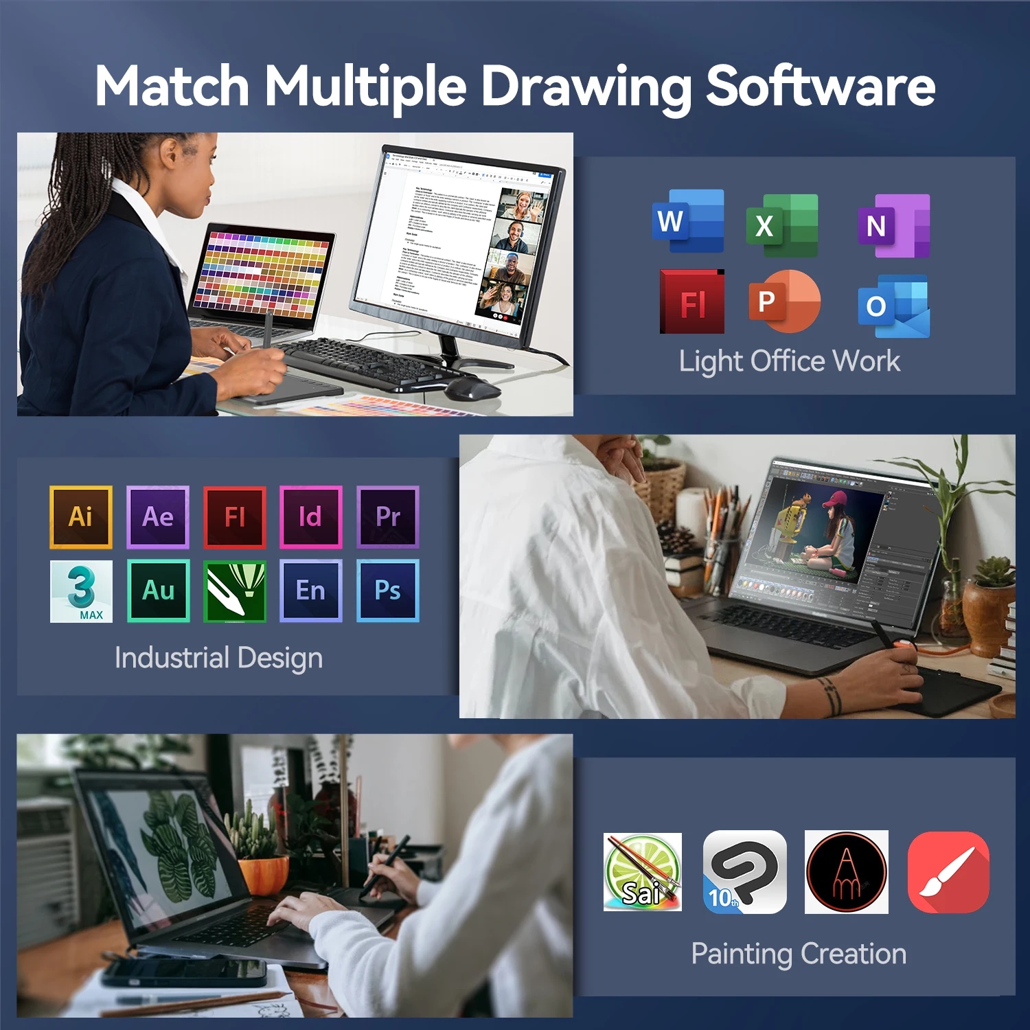 A close-up view of the digital pen that comes with the UGEE S640 graphics tablet