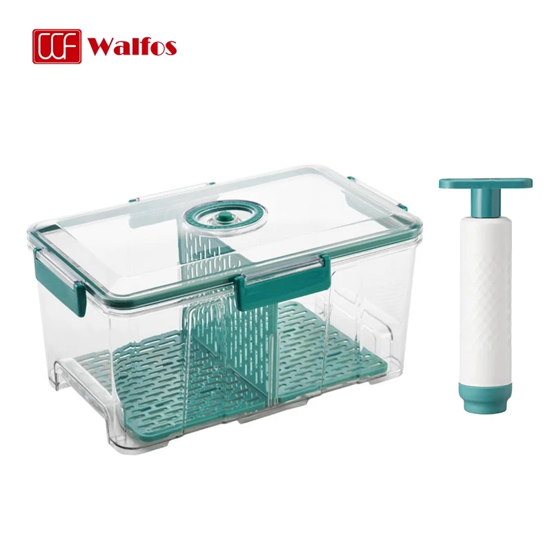 Transparent acrylic vacuum storage box for preserving food freshness