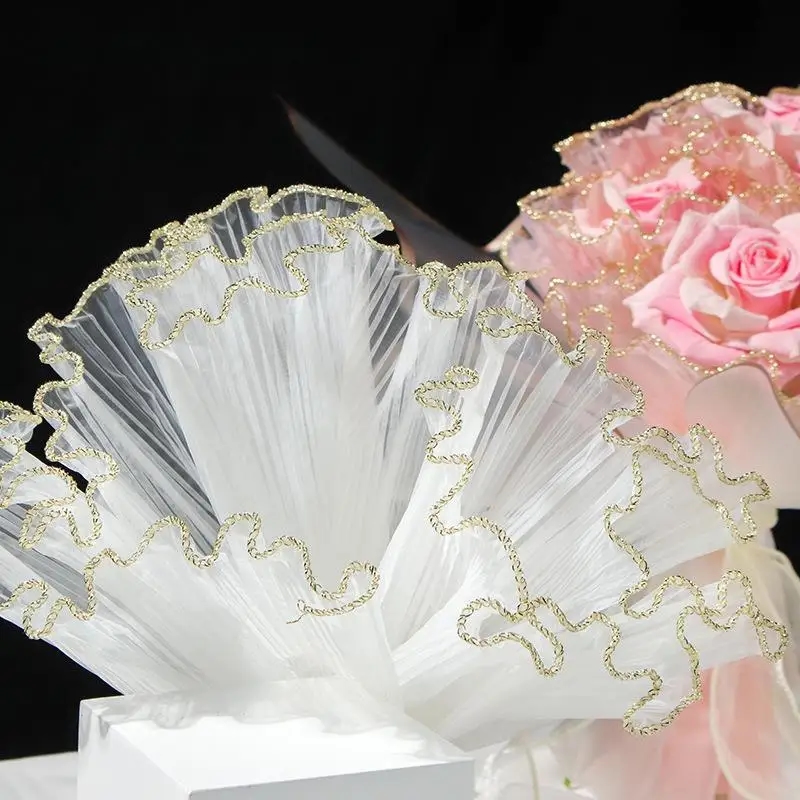 Papier d'emballage champagne pour fleurs et cadeaux