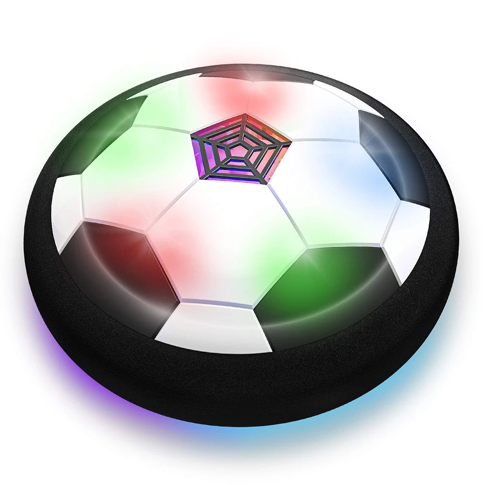 Bild des Trainings-Balls, der mit Beleuchtung und Musik über der Oberfläche schwebt
