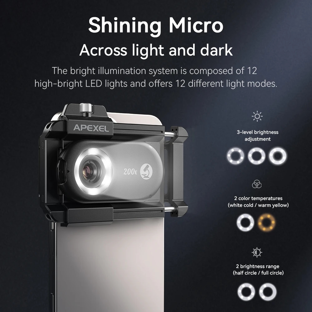 Process of installing the microscope lens on a smartphone