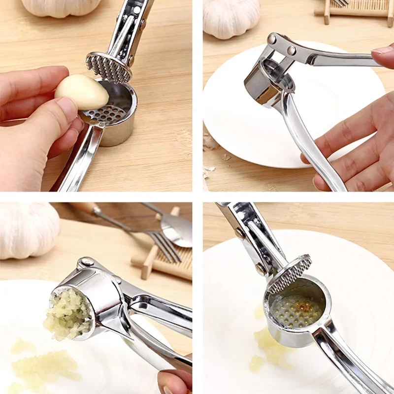 Garlic press demonstrating efficiency and ease of use