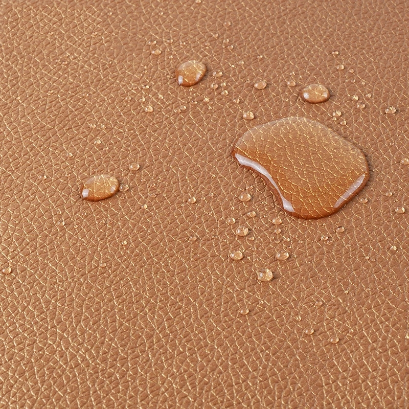 Dark brown artificial leather, ideal for furniture repair and clothing production, a stylish and durable material.