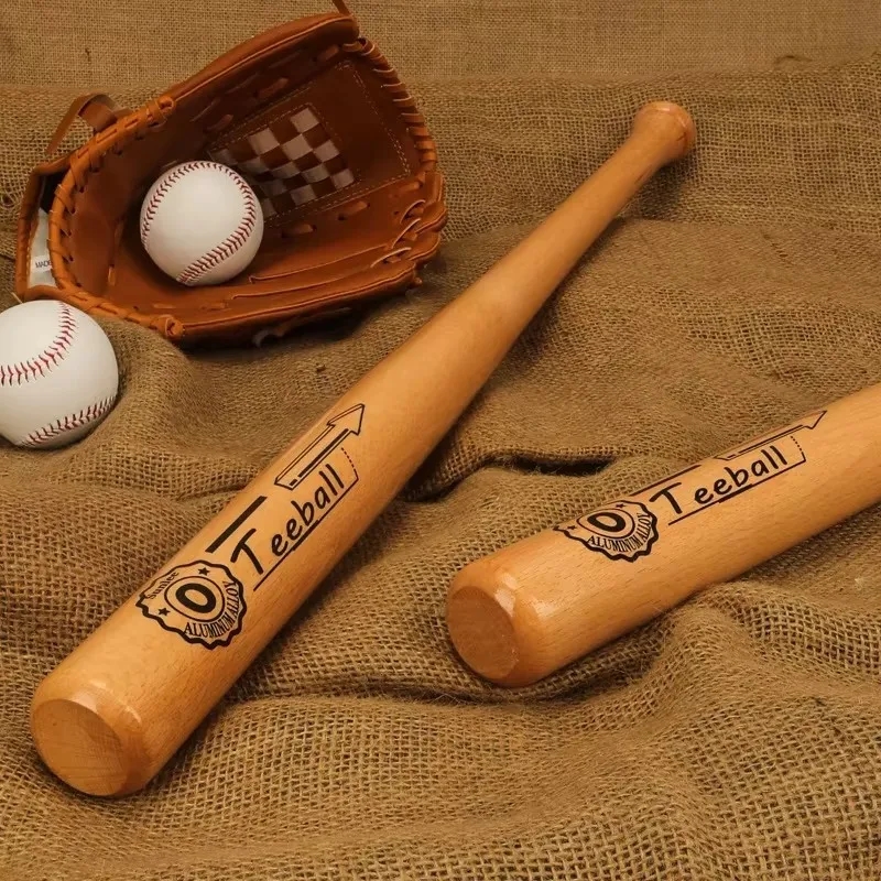 Durable wooden baseball bat, ideal for sports activities and personal safety