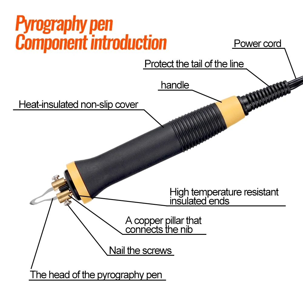 Close-up of the soldering iron with a non-stick coating